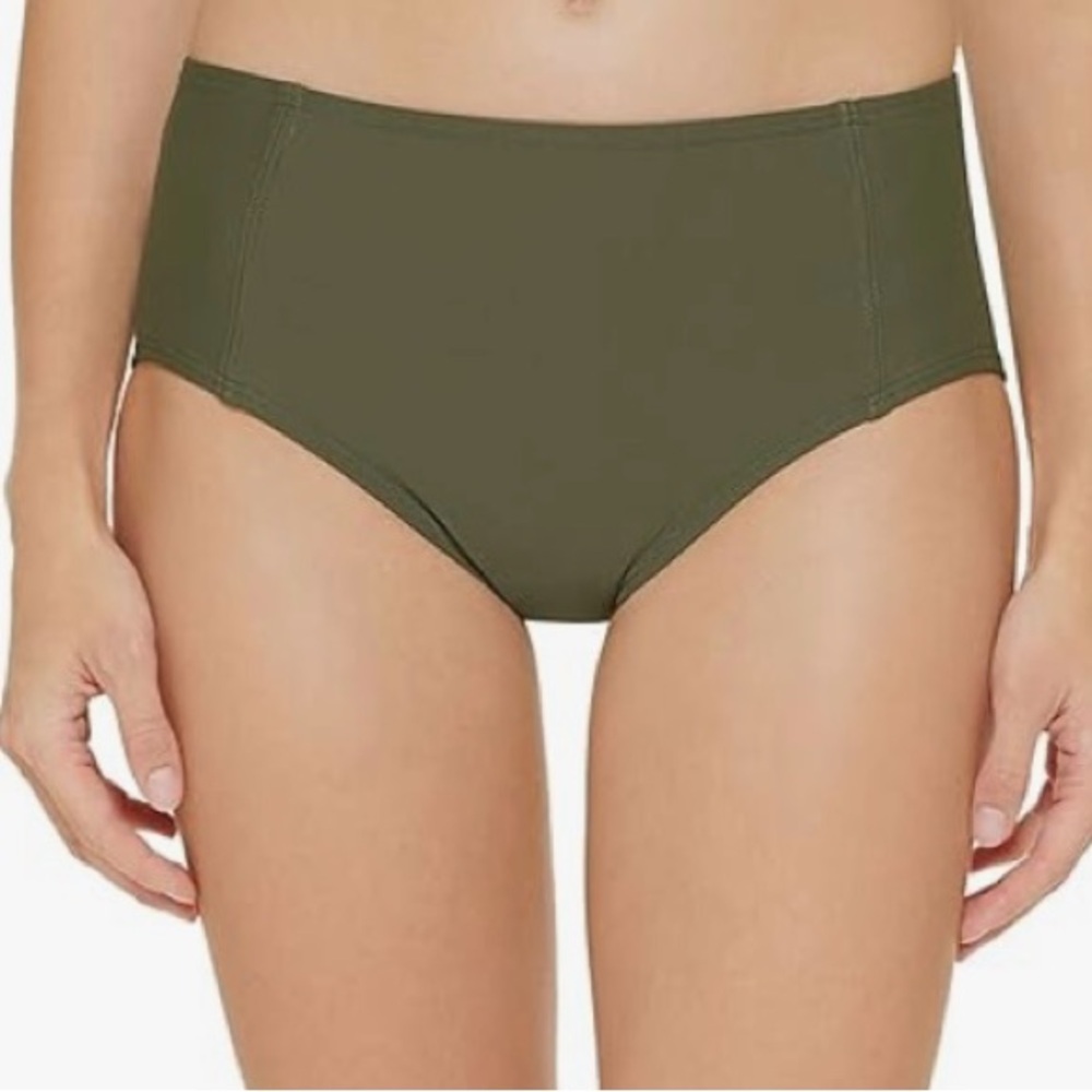 DKNY High Waisted Full Coverage Bikini Bottom Bathing Suit